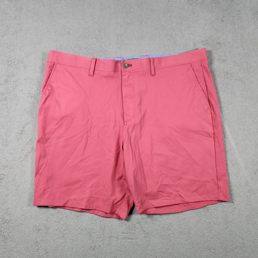 Johnnie-O Cotton Shorts Mens size 40 Pink Chino Flat Front 8" Inseam